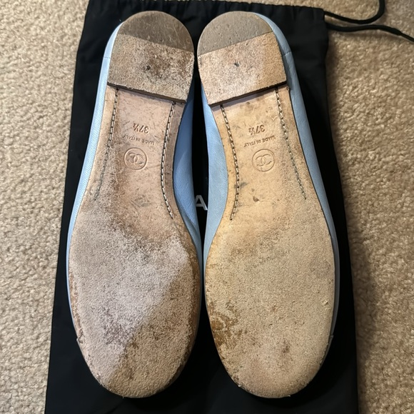 Chanel Light Blue Ballet Flats - Picture 9 of 10